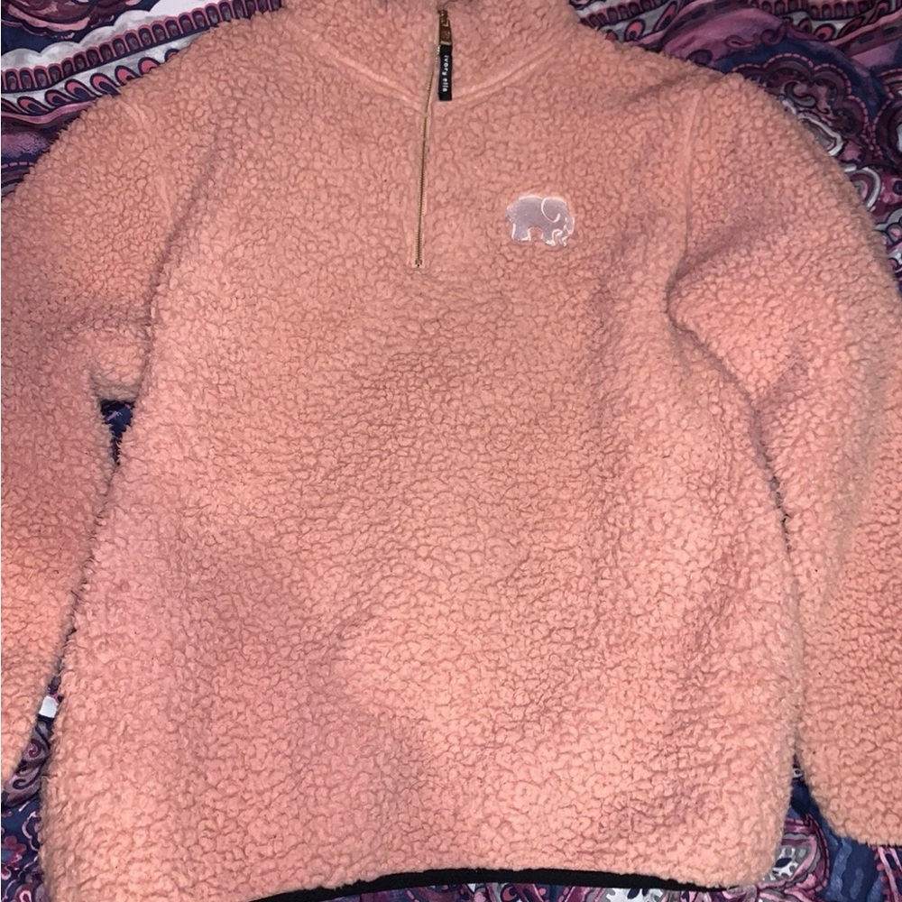 Ivory Ella Pink Sherpa Pullover
